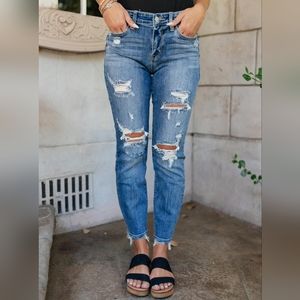 New! Judy Blue Distressed Boyfriend Jeans